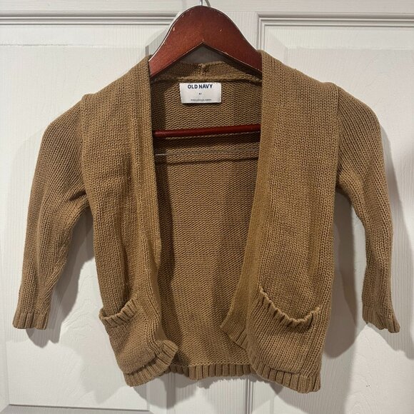 Old Navy Open-Front Cardigan Sweater Toddler Girls Tan Size 4T 266 - Picture 1 of 3